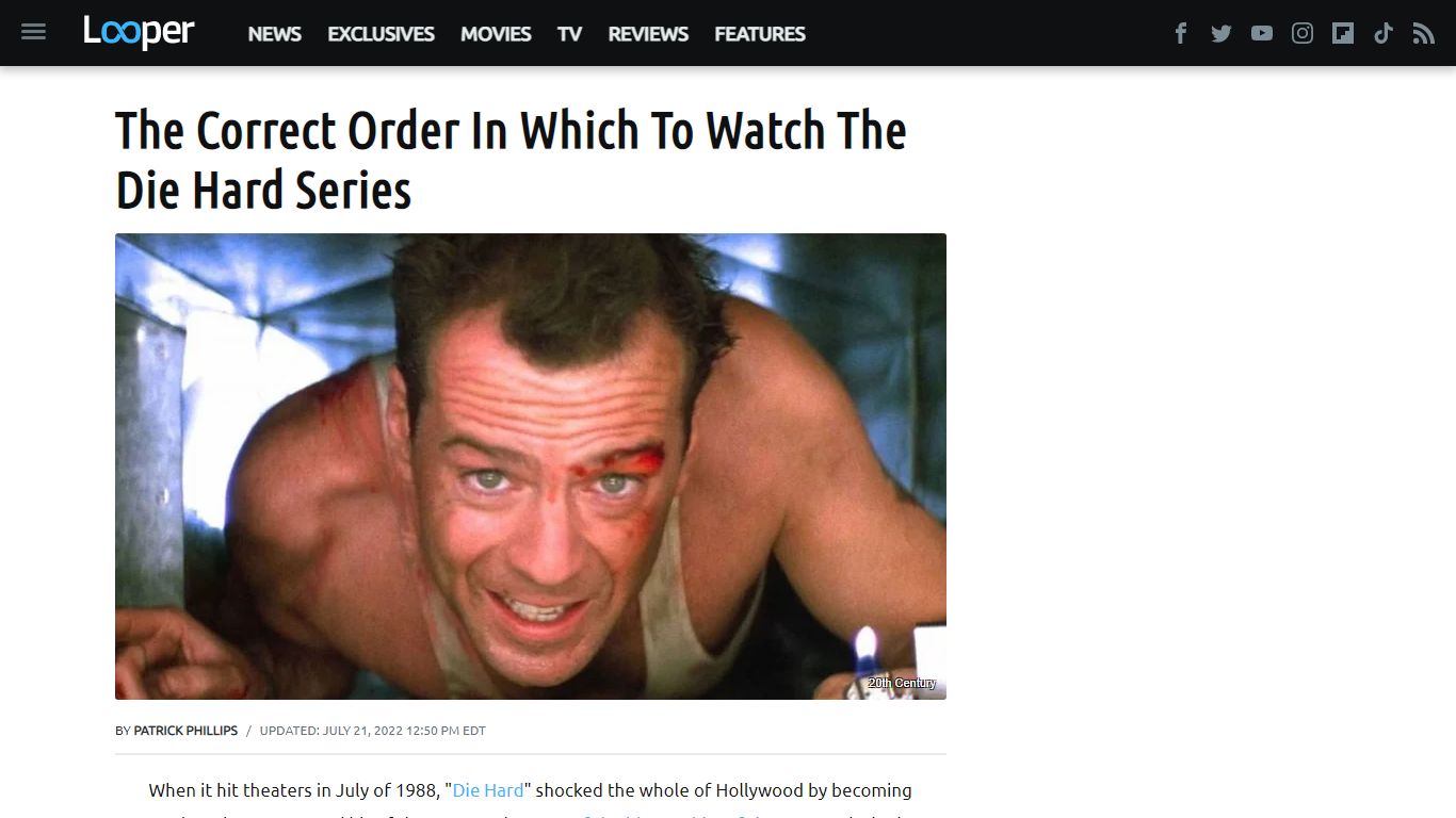 The Correct Order In Which To Watch The Die Hard Series - Looper.com