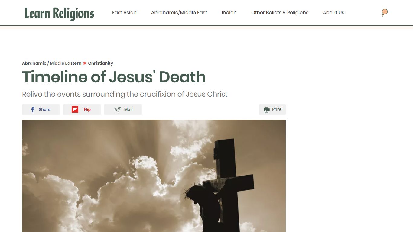 Timeline of Jesus' Death and Crucifixion - Learn Religions